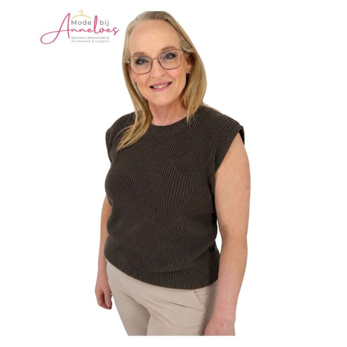 Soulmate Spencer Knit 10290 - Donker bruin Soulmate Spencer Knit 10290 - Donker bruin